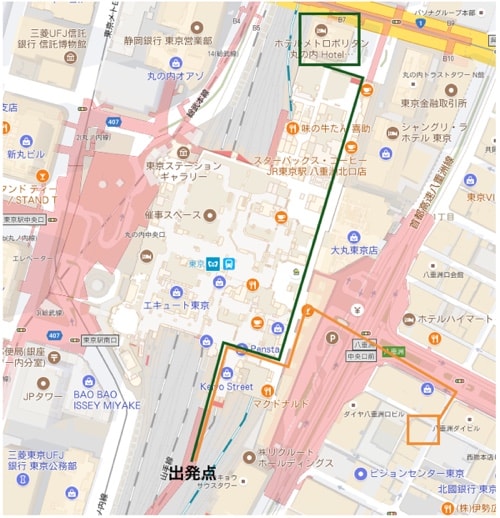 駅直結ホテルと距離