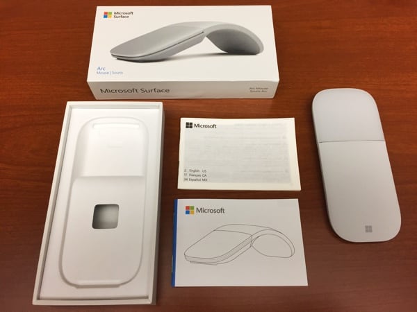 Surface Arc Mouseパッケージ内容
