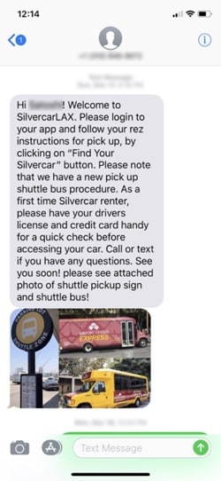 SilverCarMessage